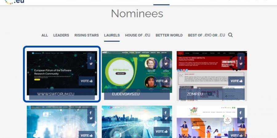 SWForum in .eu Web Awards