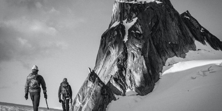 Climbers heading for the top of the mountain